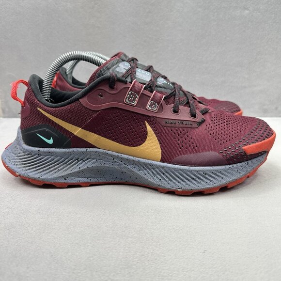 Mens Size 8.5 Nike Pegasus Trail 3 Shoes Dark Beetroot Trail Running Outdoor - Picture 1 of 8